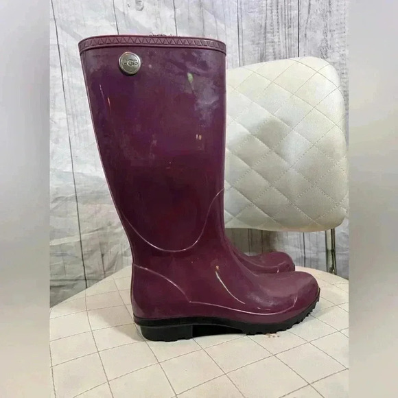UGG Women's Shaye Rain Boots - Purple Size 6 - Picture 4 of 6